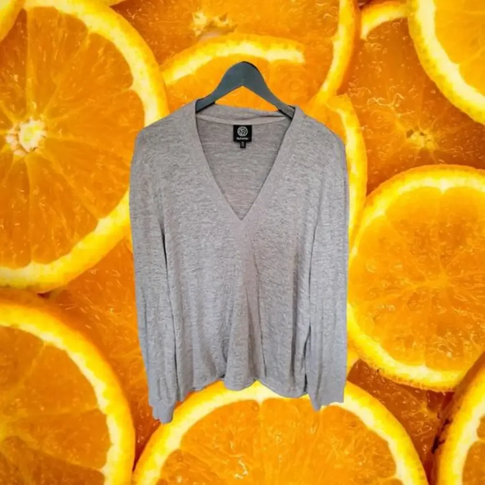 Bobeau Marled Gray V neck Sweater Size‎ XL